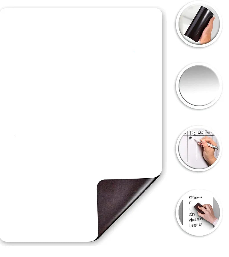 A3 A4 A5 Magnetic Dry Erase Board Refrigerator Magnet Marker WhiteBoard Sheet Kitchen Erasable Flexible Fridge Memo Grocery L