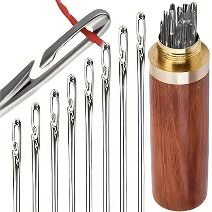 30pcs/set Blind Needle Home Elderly Needle-side Hole Household Stainless Steel Tail Sewing Needles DIY Apparel Accessories