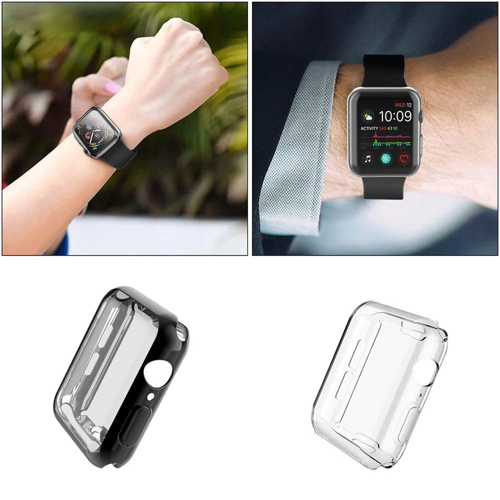 Screen Protector for Apple Watch Ultra 3 2 49 41 44 40 45 46 42mm TPU Bumper Cover Case for iWatch Series 11 10 9 8 7 SE 6 5 