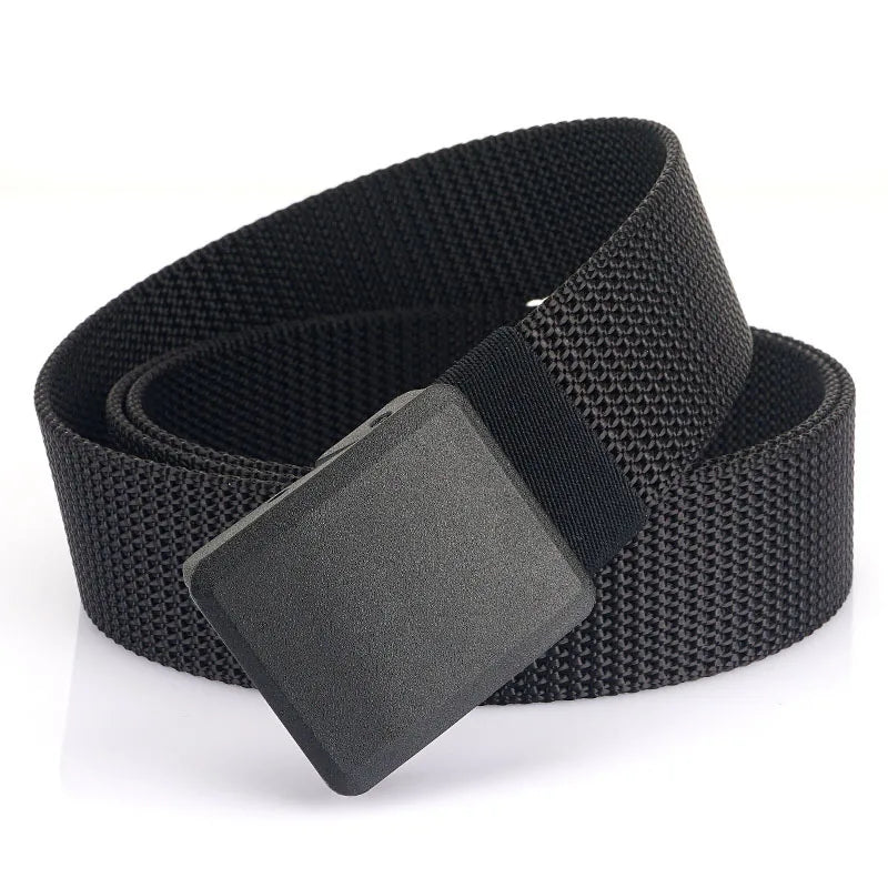 Military Automatic Buckle Nylon Belt Outdoor Hunting Multifunctional Tactical Canvas Belt Men Belt - 03A black