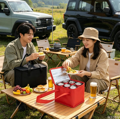Portable Lunch Cooler Bag Folding Insulation Picnic Ice Pack Food Thermal Bag Drink Carrier Insulated Bags Beer Delivery Bag