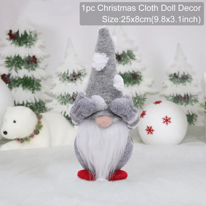 Santa Claus Doll Chirstmas Decorations Home 2025 Decor Table Elk Doll Christmas Ornaments Xmas Navidad Gifts Happy New Year 2