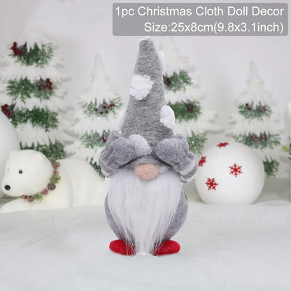 Santa Claus Doll Chirstmas Decorations Home 2025 Decor Table Elk Doll Christmas Ornaments Xmas Navidad Gifts Happy New Year 2