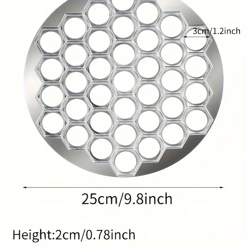 Aluminum Dumpling Maker Tool | 37-Hole Ravioli Press for Homemade Pasta & Meat Fillings | Multi-Use Pastry Mold Kitchen Gadge