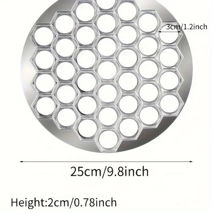 Aluminum Dumpling Maker Tool | 37-Hole Ravioli Press for Homemade Pasta & Meat Fillings | Multi-Use Pastry Mold Kitchen Gadge