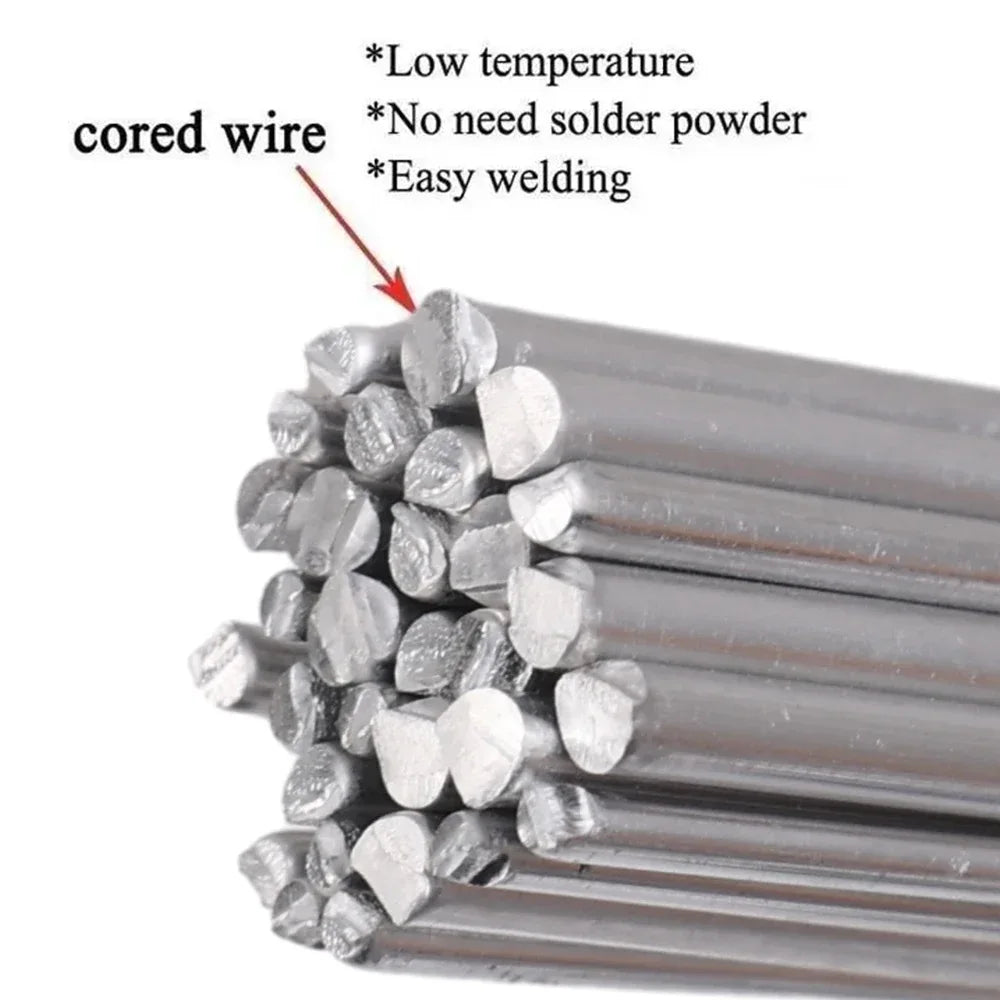 Low Temperature Easy Melt Aluminum Universal Welding Rod Cored Wire Rod Solder No Need Solder Powder Weld Bar for Propane Tor