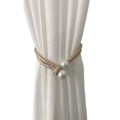 Creative Fashion Tulip Curtain Straps Adjustable Elegant Curtain Tieback Beautifully Curtains Tie Rope Homestay - 1pcs Beige