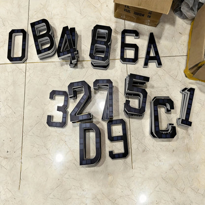 Light Up Address Numbers Dusk To Dawn LED Illuminated Modern Address Sign for Outside House Light Up Courtyard Hotel Bar