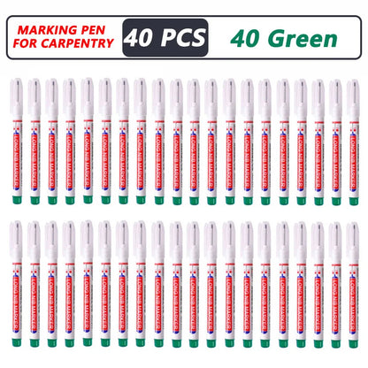iLMH 4-40Pcs Deep Hole Long Nib Head Marker For Metal Perforating Pen Waterproof Bathroom Woodworking Decor Multi-Purpose Too