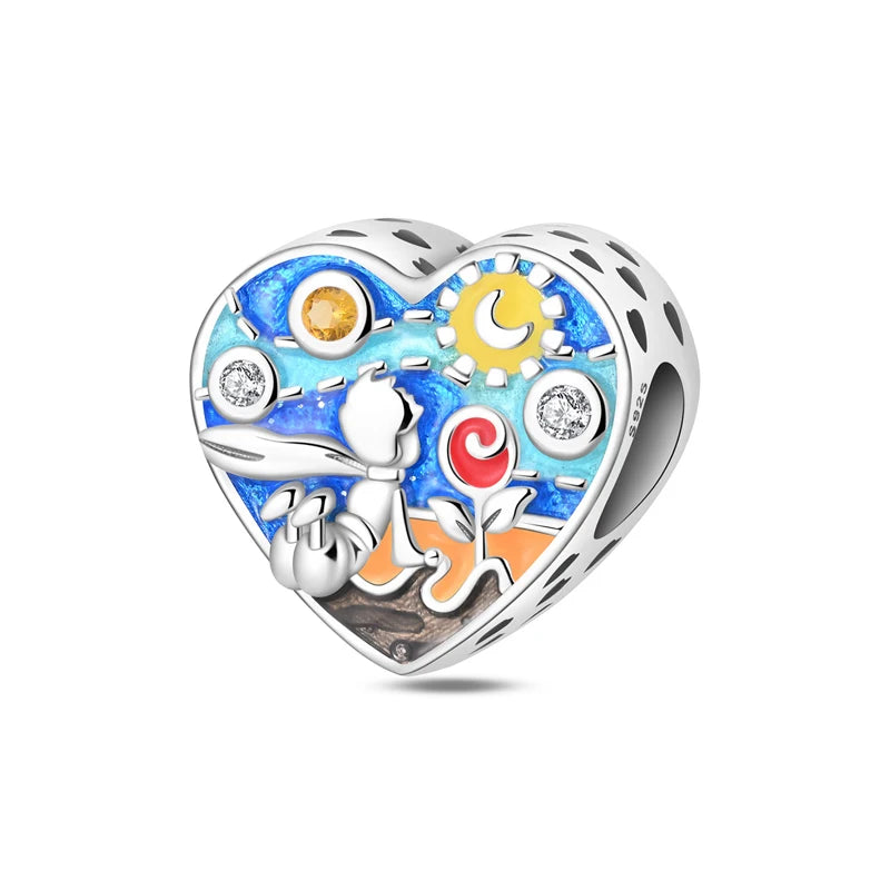 925 Sterling Silver Charms Fit Original Bracelets Star Moon Sun Spaceman Pendant Beads DIY Women Necklaces Jewelry