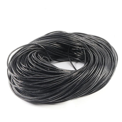 2-5 Yards 100% Genuine Cow Leather Round Thong Cord Leather Cord String Rope for DIY Necklace Bracelet DIY Jewelry Making