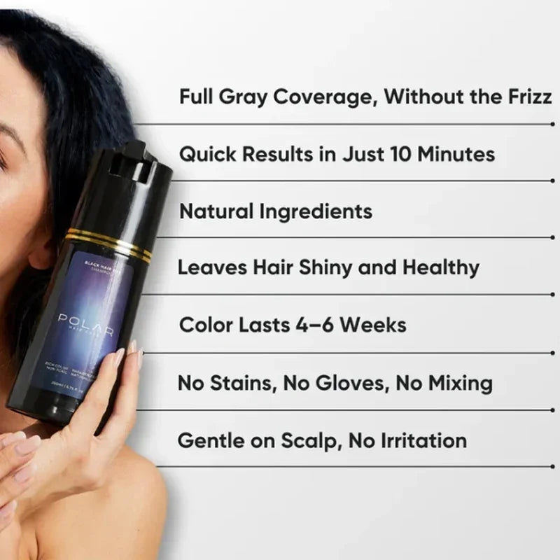 5 Colors Hair Dye Shampoo Black Hair Color Dye Hair Shampoo Cream Instant Dye Shampoo Men Women Moisturizing and Repairing Ha