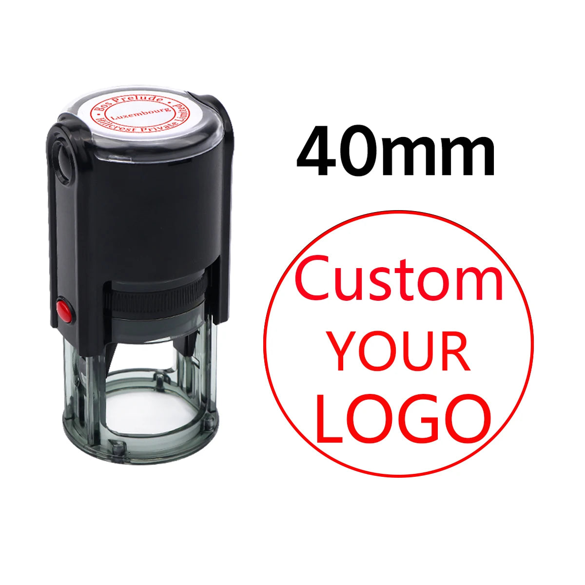 Custom Stamp Round Self Inking,Personalized Stamp 25/30/40/50mm Monogram LOGO Design Rubber Stampswith 4 Optional Ink Colors 