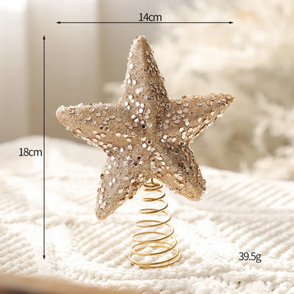 Christmas Tree Decoration Champagne Glitter Sequins ball Star bow tie DIY Xmas Hanging Pendants New Year Navidad Party Decor 