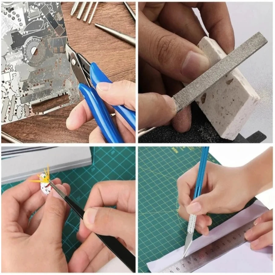 Model Basic Tools Craft DIY Model Car Hobby Building Repairing Assembly Tool Beginner Handmade Scissors Tweezers