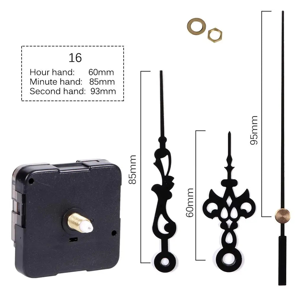 Clock Mechanism Silent Quartz Movement Machine Wall Hands Pointer Set Clockwork Table Long Shaft DIY Watches Repair Parts - 1