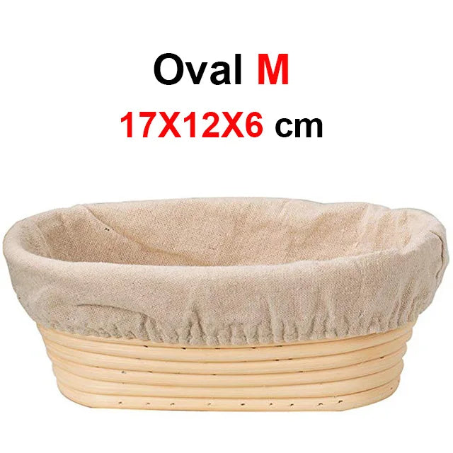 Handmade Rattan Bread Proofing Basket Natural Fermentation Sourdough Banneton Bread Basket Dough Rattan Wicker Baking Bowl
