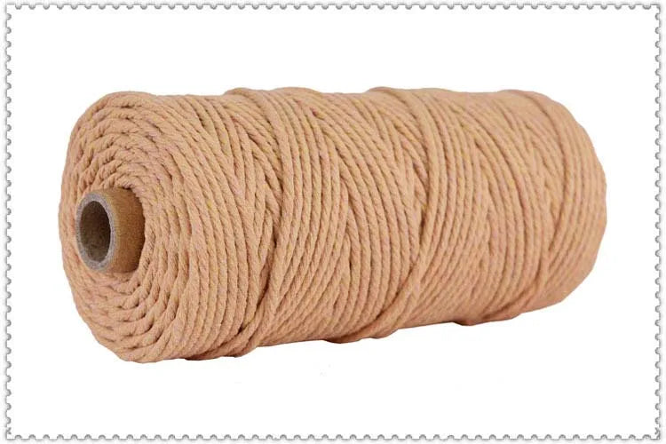 Handmade Boho Decor 4mm 100% Colorful Cotton Cord Rope Thread Twisted Macrame String DIY Home Wedding Decoration Supply 110ya