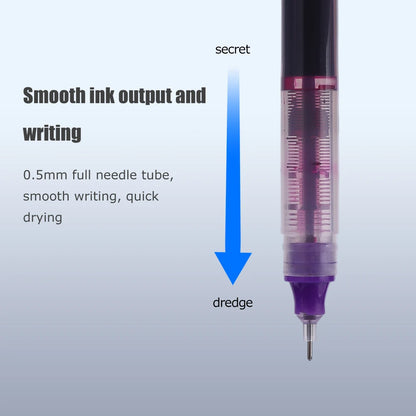 1-20Pcs Needle Type Gel Ink Pens Black/Blue/Red 0.5mm Liquid Ballpoint Pen Students Stationery School Office Writing Tool