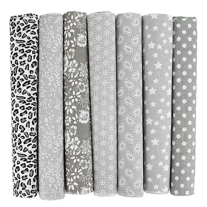 7PCS 25 x 25cm/50 x 50cm Squares Cotton Craft Fabric Cloths for DIY Bundle Patchwork Quilting Sewing Scrapbooking Artcraft