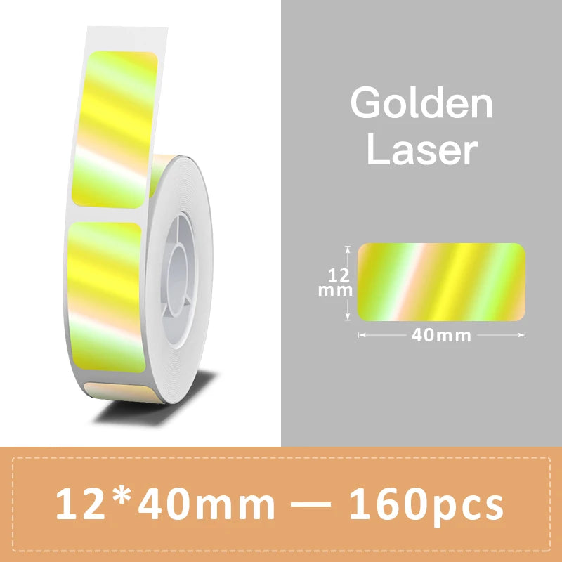 1Roll P12 P15 Thermal Label Sticker 12mm*40mm Tape Compatible Phomemo D30 Q30 Marklife P11 P50 L12 DELI Q2 Labeller - 12x40mm