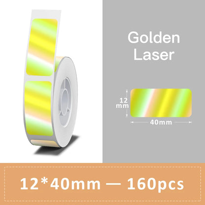 1Roll P12 P15 Thermal Label Sticker 12mm*40mm Tape Compatible Phomemo D30 Q30 Marklife P11 P50 L12 DELI Q2 Labeller - 12x40mm