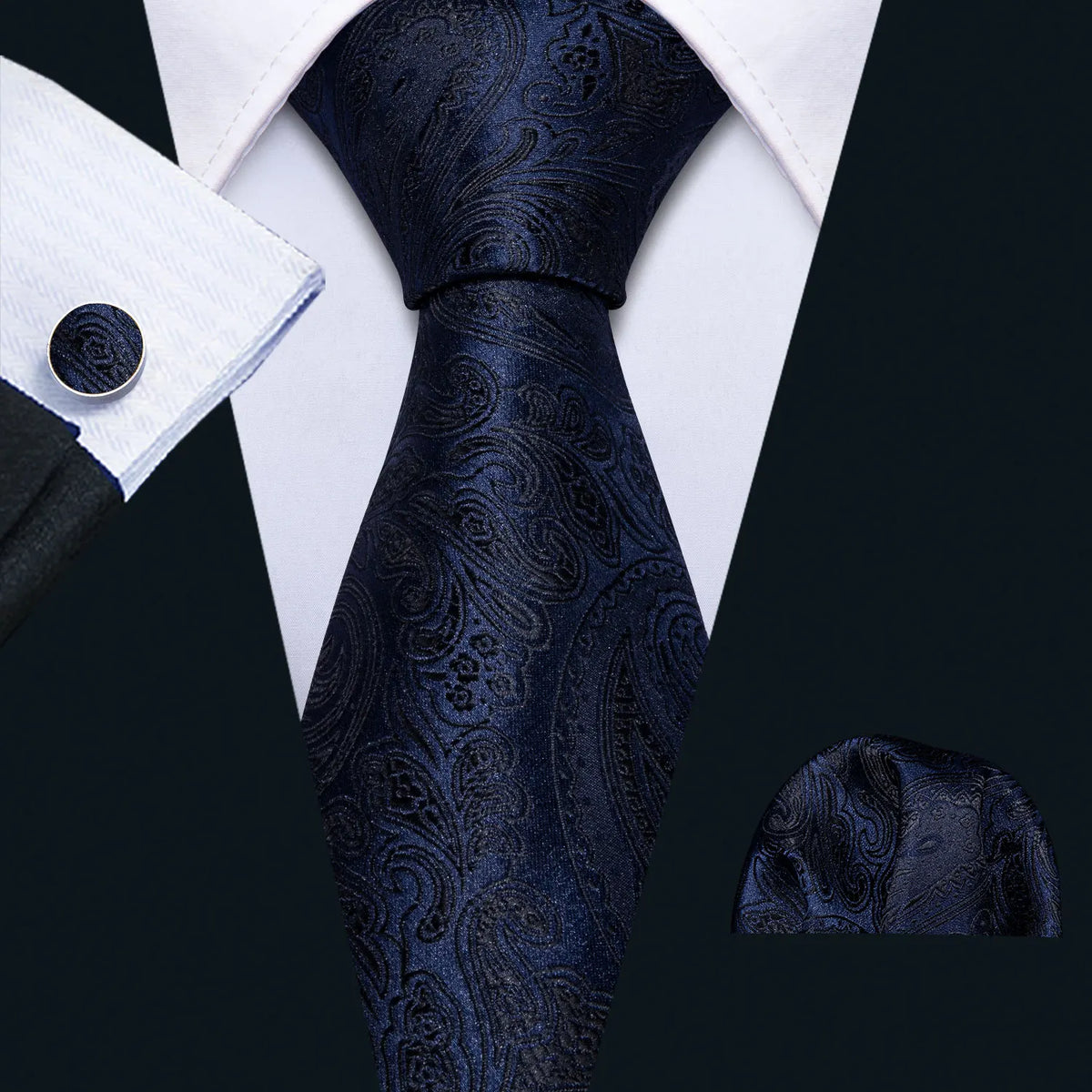 Men Tie Gold Navy Blue Striped Tie Barry.Wang 3.4" Jacquard Party Wedding Woven Fashion Designers Necktie For Men silk Busine