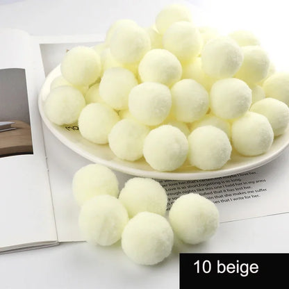 Assorted Pompom 8/10/15/20/25/30mm Fluffy Soft Pom Poms Balls Mixed Pompoms for DIY Crafts Wedding Decor Kid Toy Sewing Suppl