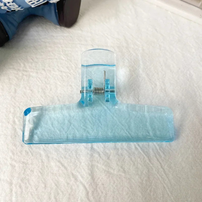 Beautiful Transparent Acrylic Clips Minimalist Style Spring Clip Student Teacher Stationery Paper Clips Sealing Clips - Light