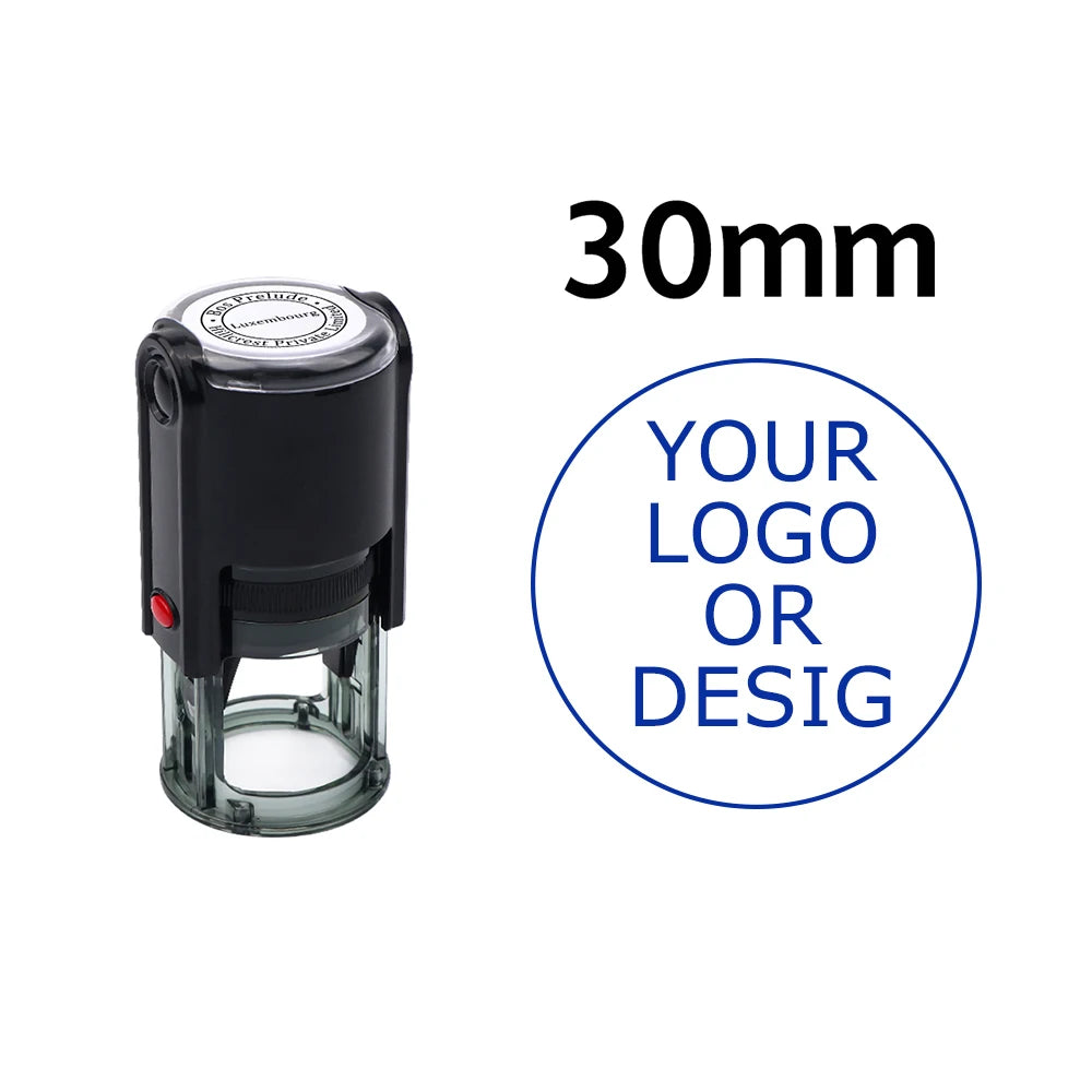 Custom Self-Inking Stamp 25/30/40/50mm Round Logo Design P Personalized Press-type Inking Stamp for Wedding Invitation Envelo