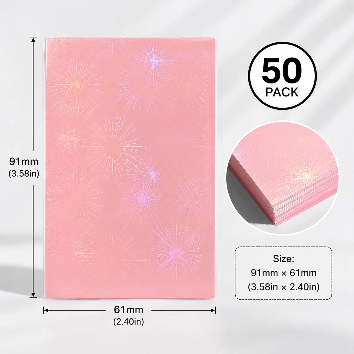 Sharkbang 50pcs/Lot Holo Card Sleeves 61x91mm 20C Macaron Color Kpop Holder For Postcards Films Game Cards Photocard Protecto