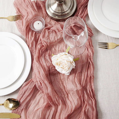 Semi-Sheer Gauze Table Runner Sage Cheesecloth Table Setting Dining Vintage Wedding Party Christmas Banquets Arches Cake Deco