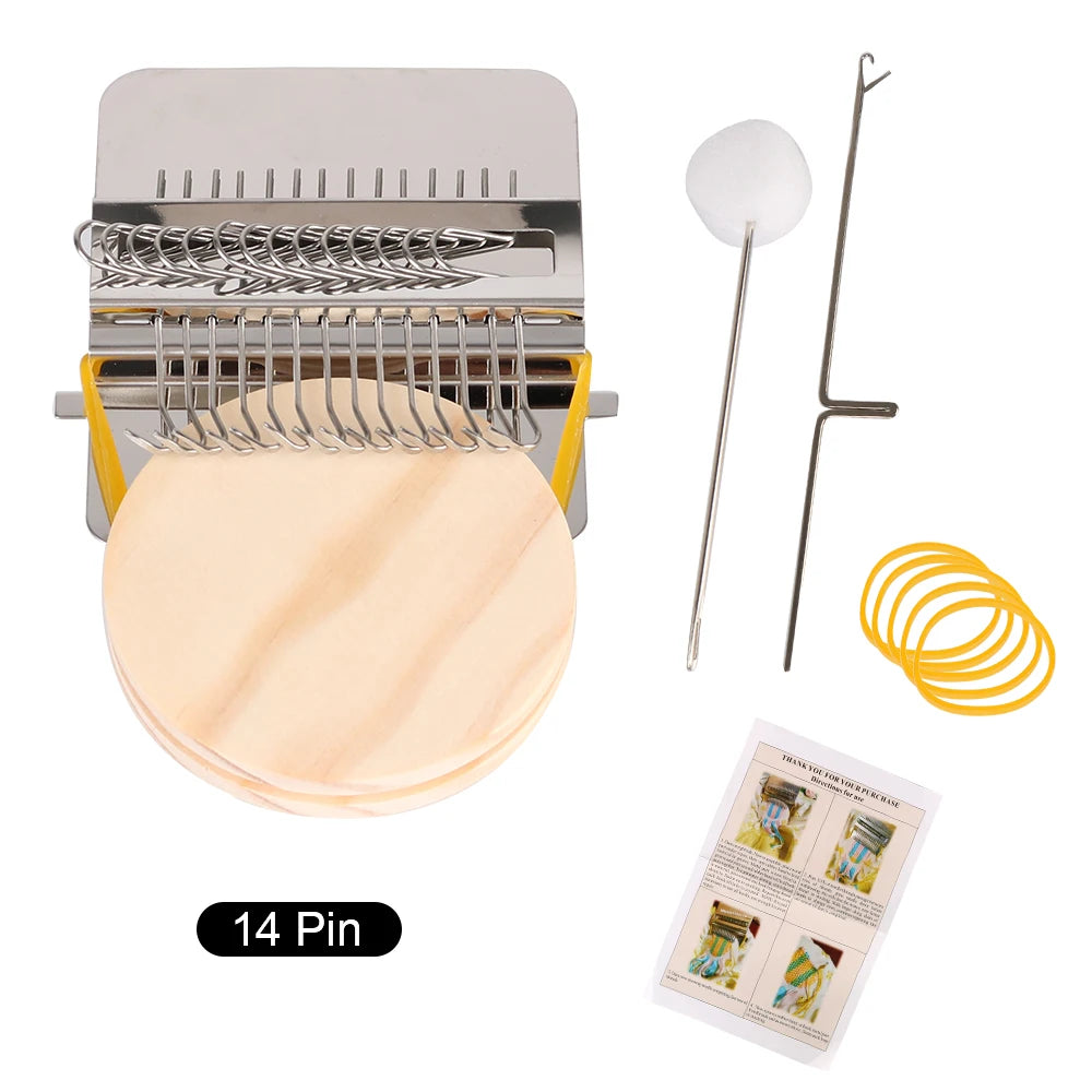 Knitting Tools For Mending Clothes and Jeans Small Frame Hand Tapestry Wood Loom Weaving Frame Small Loom Darning Machine - 1