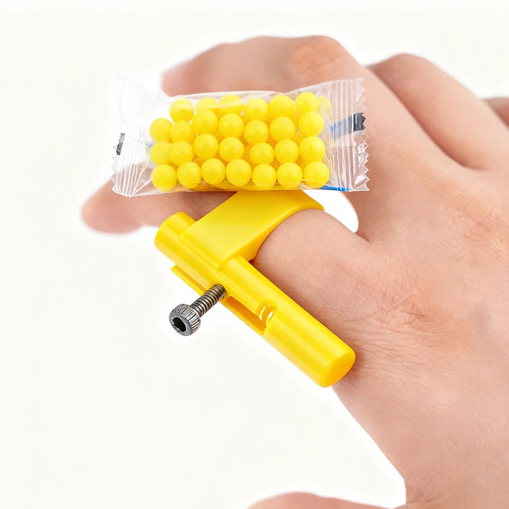 Hidden Mini Plastic Bullet Launcher - Safe Paper Ball Launch Toy Gun, Fun Prank Gadgets & Party Favors for Kids Adults - yell