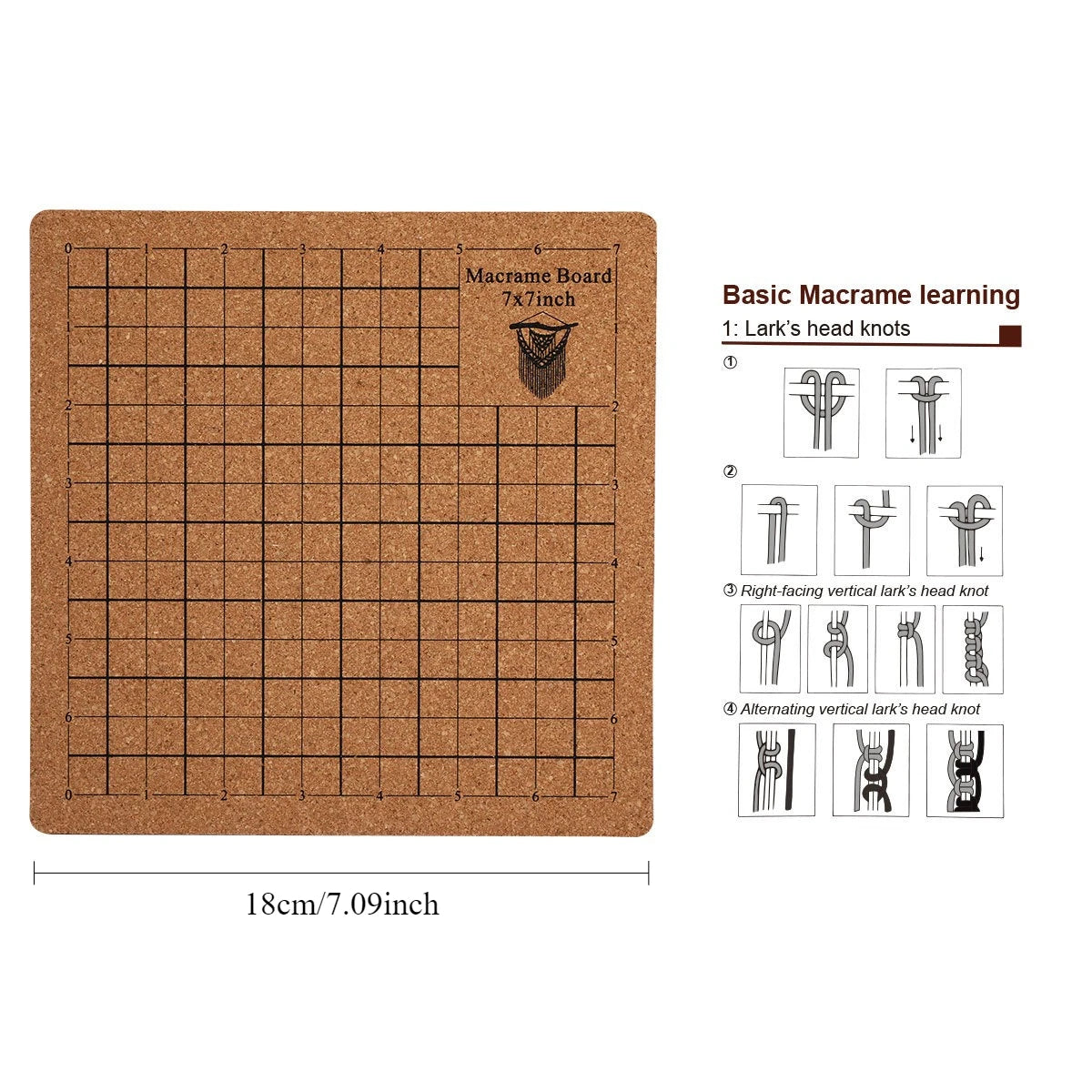Wooden Crochet Blocking Board with Grid and Pins for Knitting Granny Squares Projects DIY Craft Gift for Beginners Adults - S