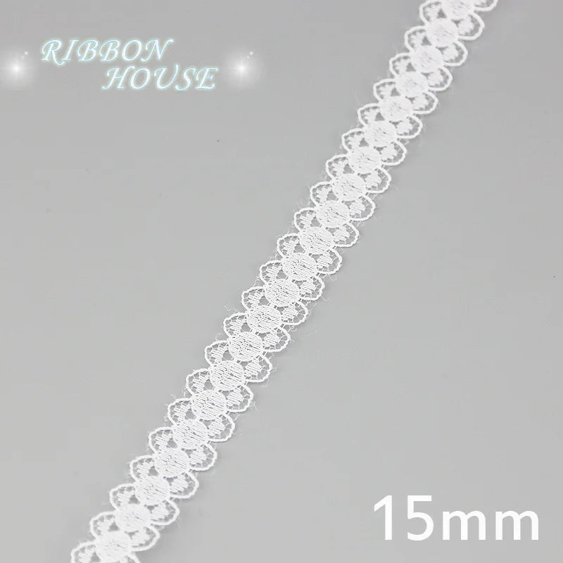 (5 yards/roll) white Lace fabric Webbing Decoration Lovely gift packing polyester Material