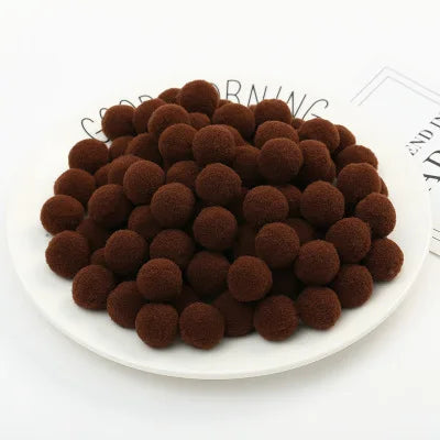 Pompoms 8/10/15/20/25/30mm Soft Pompons Colorful Fluffy Plush Craft DIY Pom Pom Fur Ball Pon Pon Home Decoration Kids Toys 10