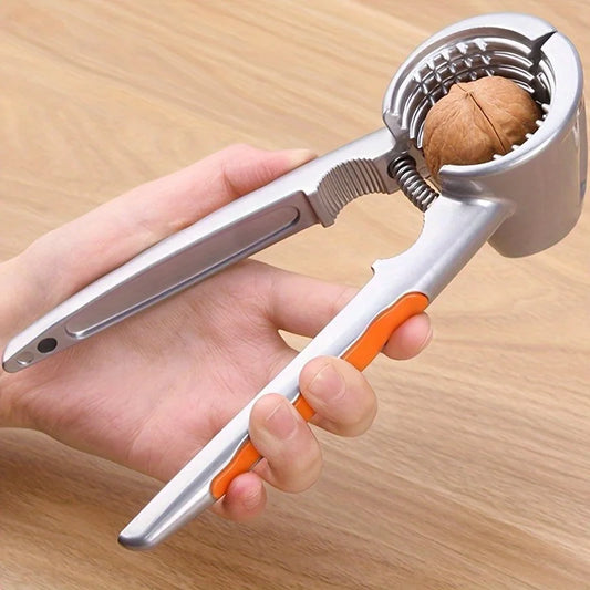 1pc Ergonomic Nutcracker - Multi-functional Double Headed Walnut and Hazelnut Cracker