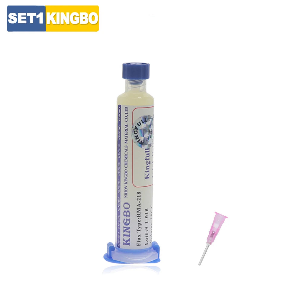 KINGBO RMA-218 10cc Solder Flux Soldering Iron Welding Flux Consumer Electronics Repair Solder Paste For Phone LED BGA SMD PG