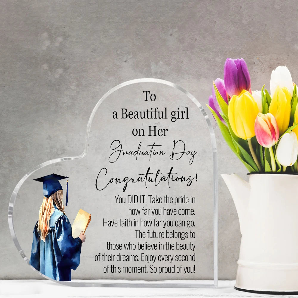 1pc Acrylic Graduation Gift, Master Doctorate Graduation Gift Acrylic Souvenir Gift As Decoration Ornament For Graduating