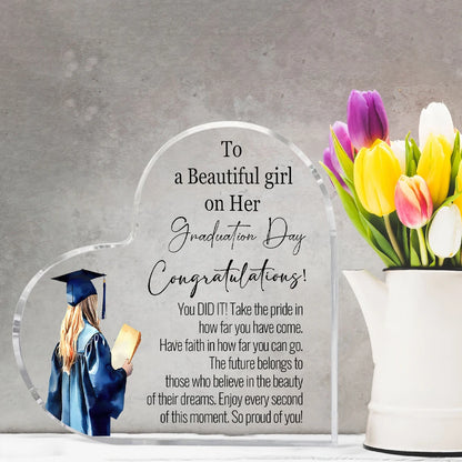 1pc Acrylic Graduation Gift, Master Doctorate Graduation Gift Acrylic Souvenir Gift As Decoration Ornament For Graduating