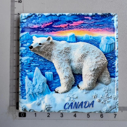 Canada Tourist Souvenir Fridge Magnets Ottawa Victoria Limeau Bridge Vancouver Quebec Toronto Bear Moose Maple Leaf Stickers