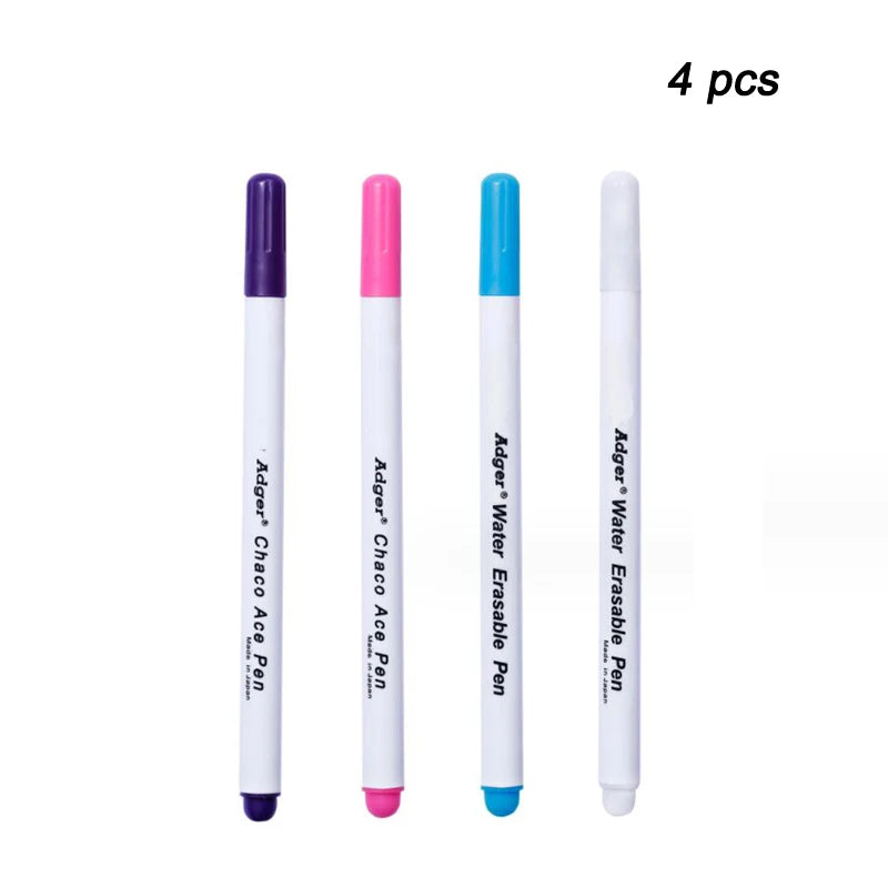 Erasable fabric marker Marker pen Cross-stitch sewing tools can be used with water-soluble ink pens for embroidery - mix 4 pc
