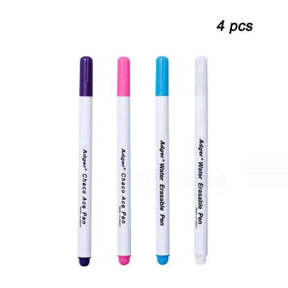 Erasable fabric marker Marker pen Cross-stitch sewing tools can be used with water-soluble ink pens for embroidery - mix 4 pc