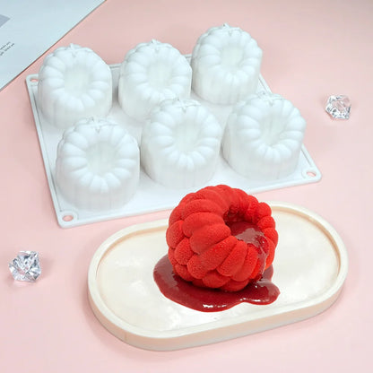 6 Hole Raspberry Design Mousse Silicone Mousse Mold 3D Fruit Dessert Chocolate Mould DIY Cake Decorating Tools Bakeware