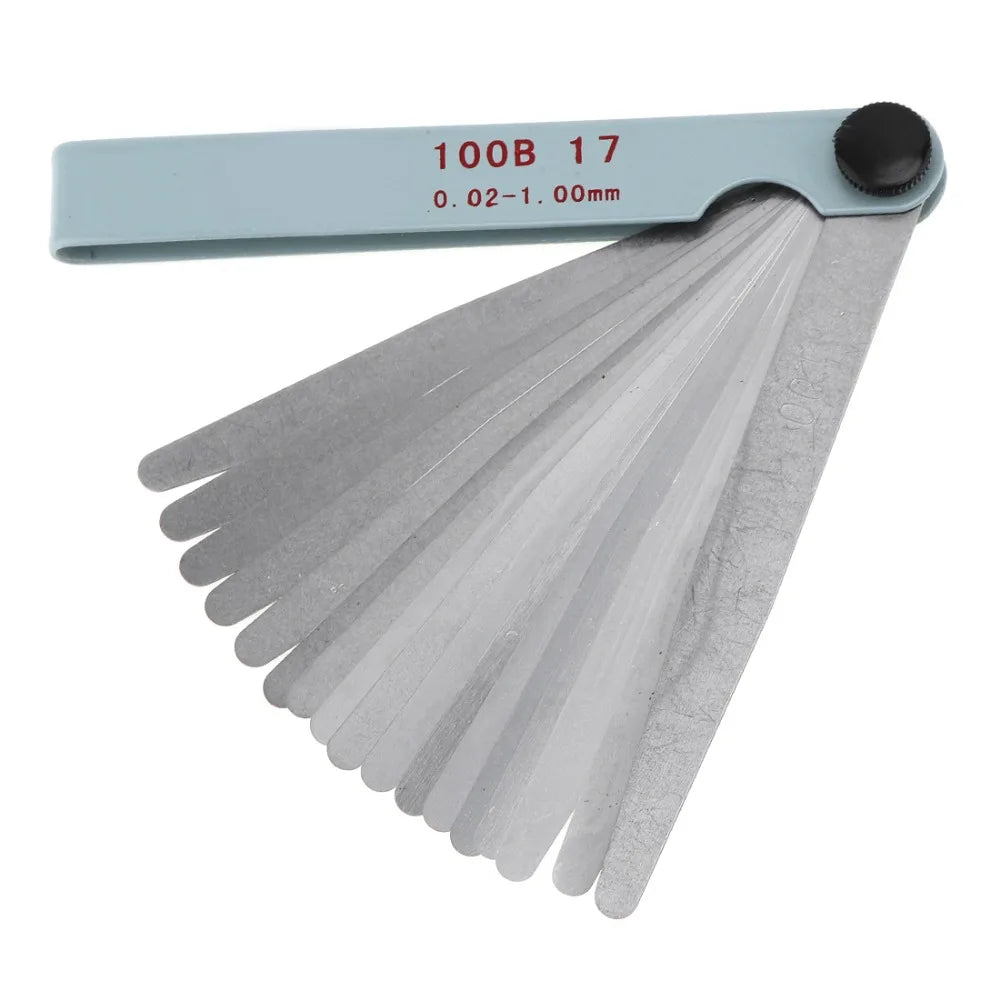 0.02-1.00mm 17 Blades Feeler Gauge Metric Gap Filler Gage Measurment Tool For Engine Valve Adjustment
