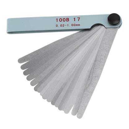 0.02-1.00mm 17 Blades Feeler Gauge Metric Gap Filler Gage Measurment Tool For Engine Valve Adjustment