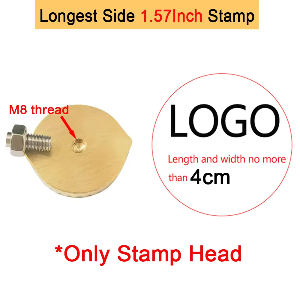 Customize Branding Iron Stamp Leather Stamp LOGO Personalized Heating Brass Embosser Seal Wood Cake Hamburger Craft Handmade 