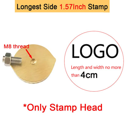 Customize Branding Iron Stamp Leather Stamp LOGO Personalized Heating Brass Embosser Seal Wood Cake Hamburger Craft Handmade 