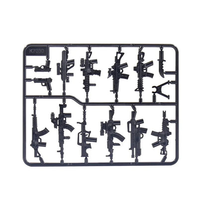Military MG-34 Machine Gun Army WW2 Mini Action Figure Accessories Pack MOC Parts Building Block Bricks Toy - PURPLE